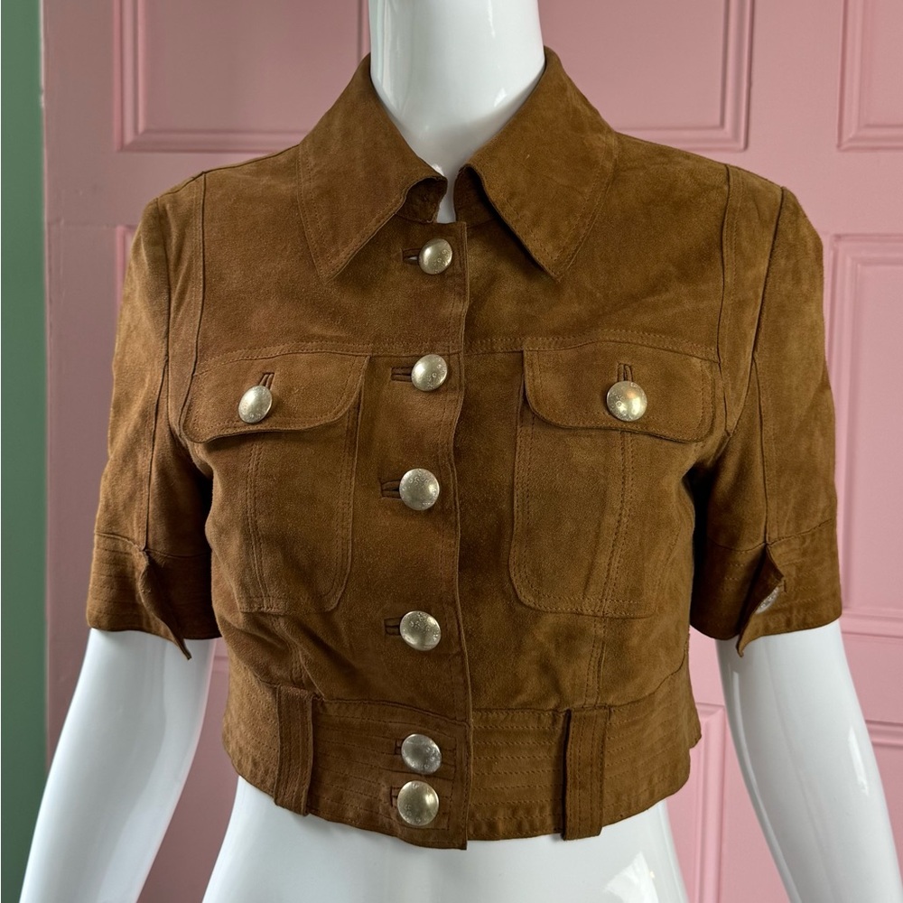 Blumarine suede top